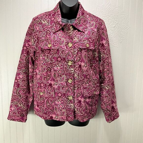 APPLESEED’S Denim Paisley Print Jacket - Picture 1 of 5